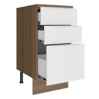 Balcão Stella 3 Gavetas Rustic/branco Madesa - 6