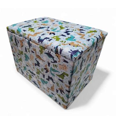 Puff Baú Banqueta Retangular Organizar e Decorar 55cm Dinos Courino