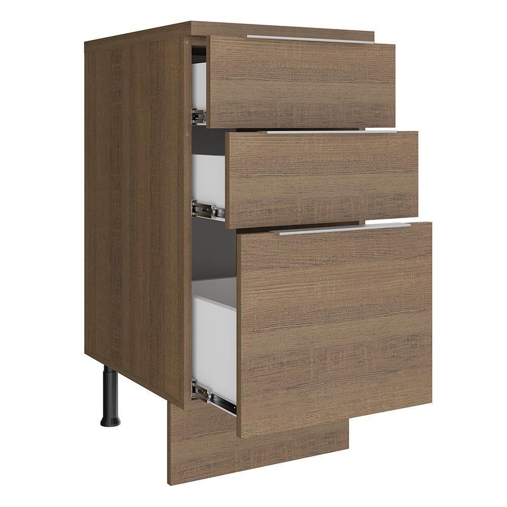 Balcão Stella 3 Gavetas Rustic Madesa - 2