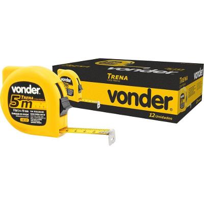 Trena Curta De Aço 5 M X 19 Mm Caixa Com 12 Vonder