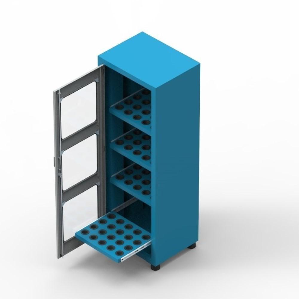 Armário Com 4 Prateleiras Porta Cone Iso40 Porta Visor De Acrilico Para 80 Pecas Arm059a Cmb - 2