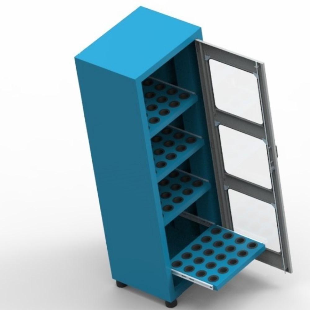 Armário Com 4 Prateleiras Porta Cone Iso40 Porta Visor De Acrilico Para 80 Pecas Arm059a Cmb - 3