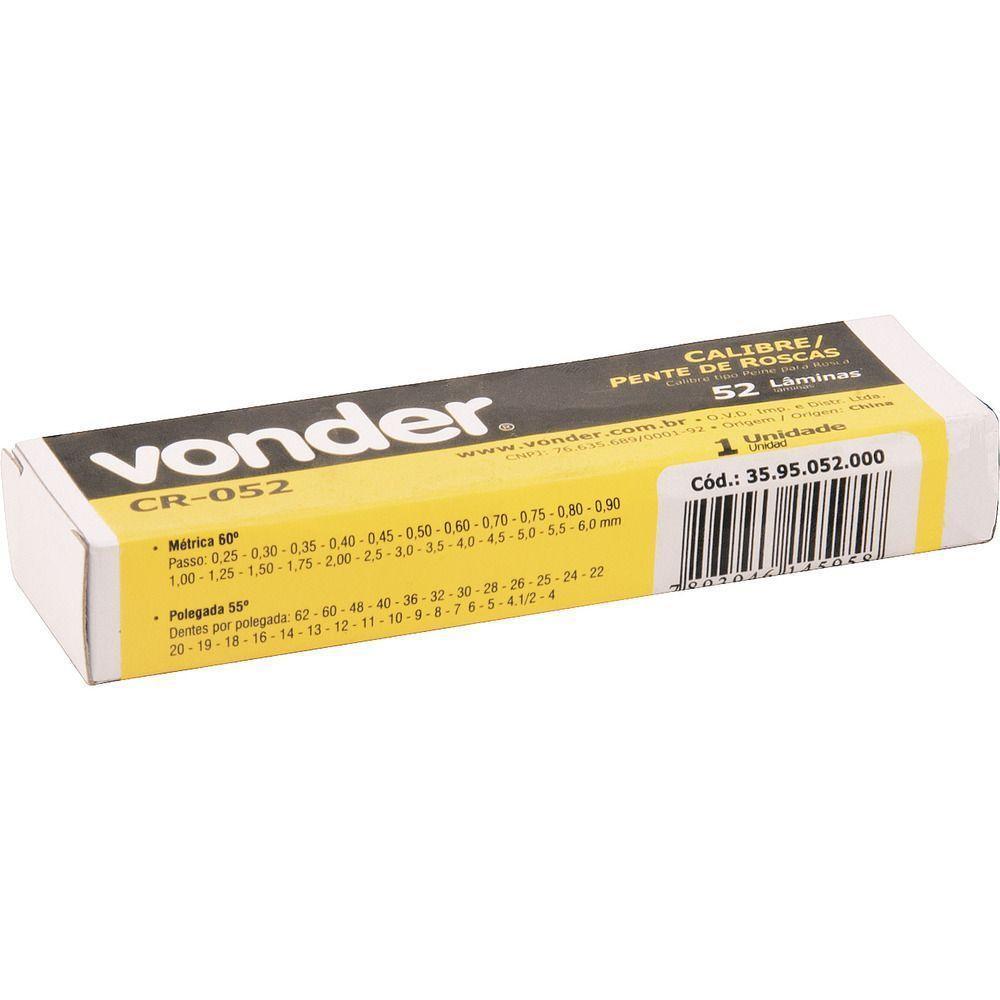 Calibre De Rosca 55-60 Graus 52 Lâminas Cr052 Vonder - 2