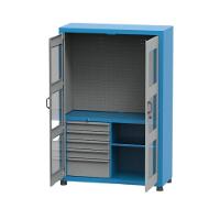 Armário Com 1 Prateleiras Fixa 5 Gavetas 1 Painel Perfurado E Visor De Acrílico Arm009a Cmb - 2