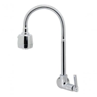 Torneira Cozinha Parede Gourmet Tubo Flexível Cromado C29