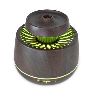 Aromatizador E Umidificador De Ambientes Com 7 Tipos De Luzes De Led 400ml Mogno