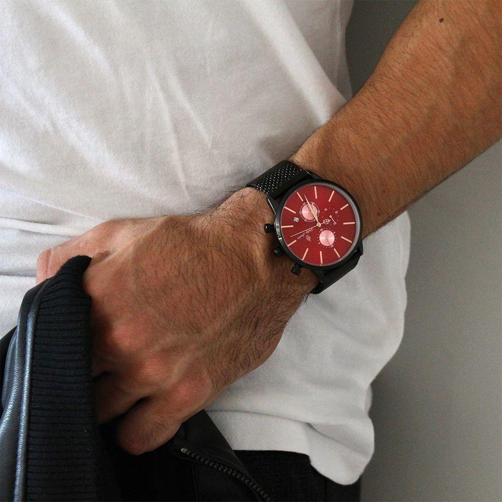 Relógio Masculino Lancelot Ruby Black 44mm - 6