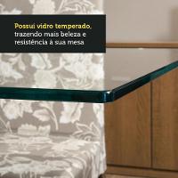 Conjunto Sala De Jantar Mesa Tampo De Vidro 6 Cadeiras Rustic/branco/silver - 9
