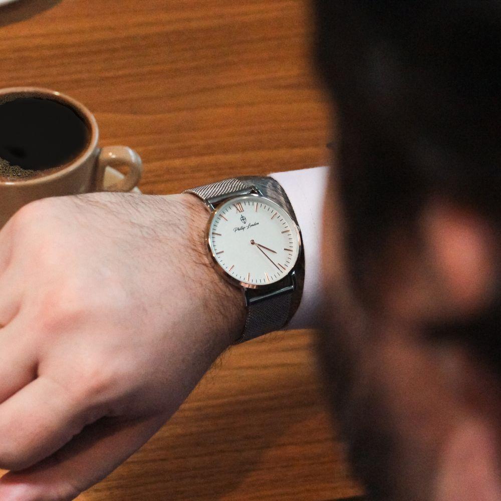 Relógio Masculino Greenwich Mesh Rose Silver 40mm - 5