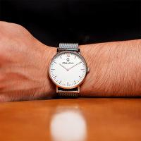 Relógio Masculino Greenwich Mesh Rose Silver 40mm