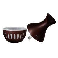 Difusor Umidificador Ultrasonico 7 Led Vaso Rajado Rgb 200ml Usb Marrom - 2