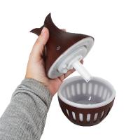 Difusor Umidificador Ultrasonico 7 Led Vaso Rajado Rgb 200ml Usb Marrom - 3