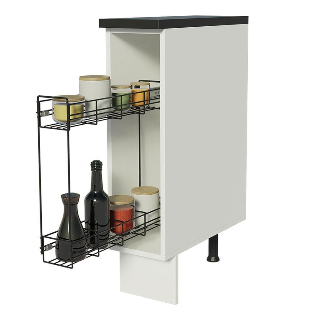 Balcão Porta-temperos Acordes 100% Mdf 20cm Branco - 8