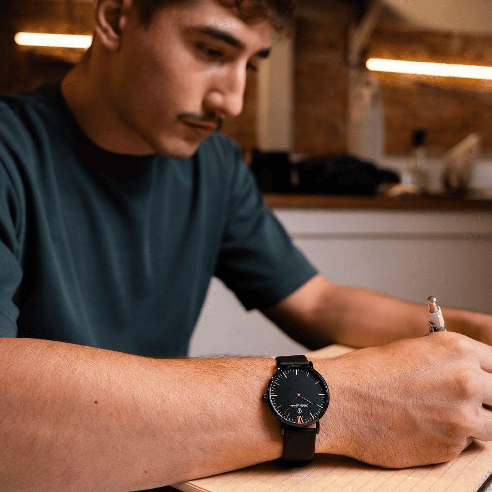 Relógio Masculino Greenwich Leather All Black 40mm - 5