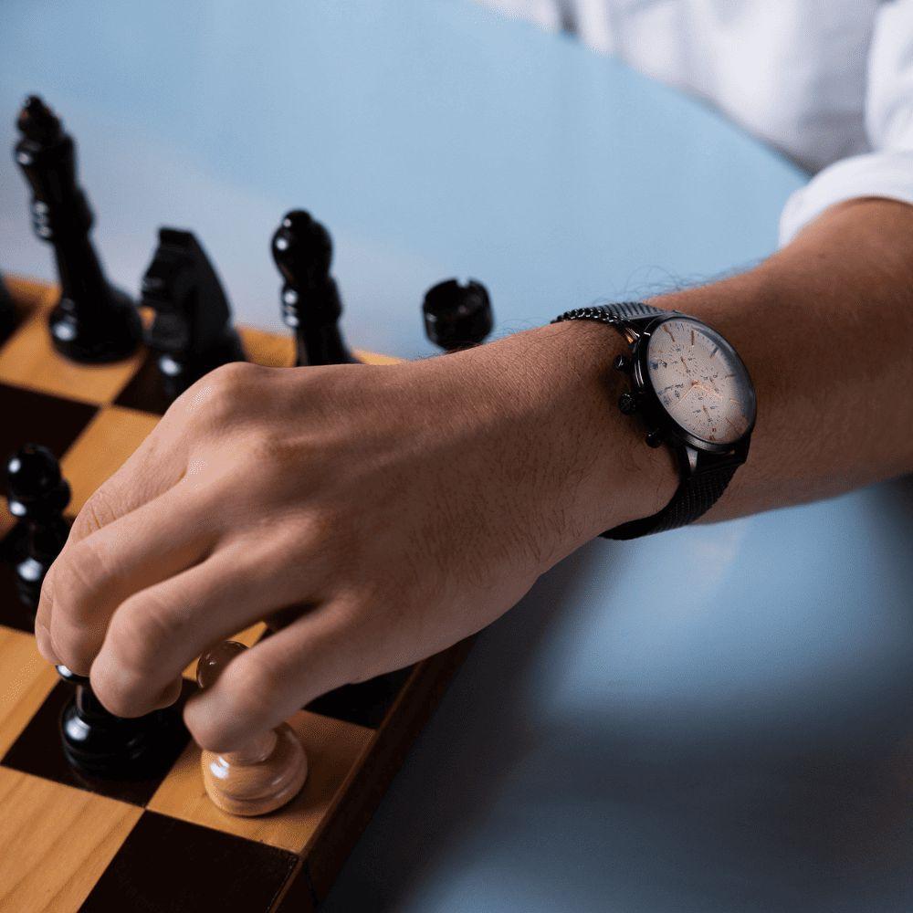 Relógio Masculino Sherlock White Black 42mm - 3