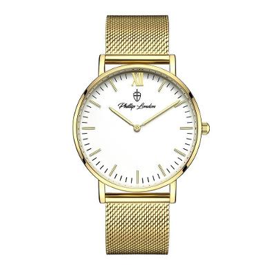Relógio Masculino Greenwich Mesh Golden White 40mm