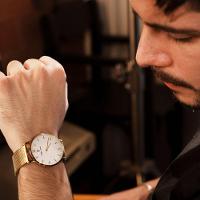 Relógio Masculino Greenwich Mesh Golden White 40mm