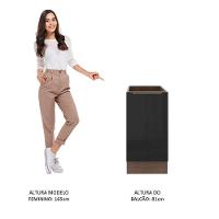 Balcão Madesa Lux 40 cm 1 Porta Rustic Preto - 6