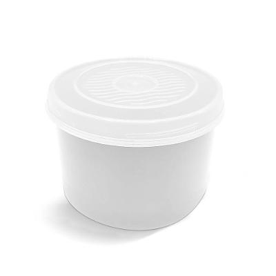 Pote Com Tampa Rosca Redondo 400 Ml Plasvale Branco