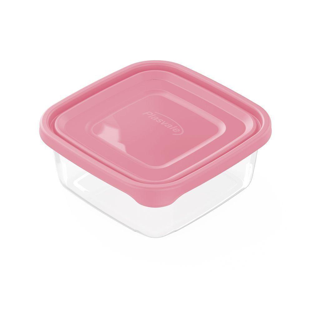 Pote Linha Mais 900ml Plasvale Rosa - 1