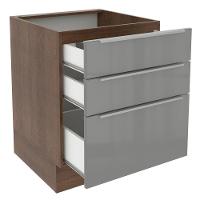 Balcão Madesa Lux 60 Cm 3 Gavetas Rustic/cinza - 7