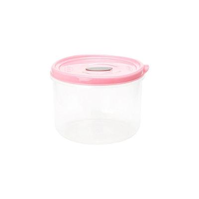 Pote Redondo Para Micro-ondas E Freezer Com Válvula 600ml - Linha Wave Plasvale Rosa