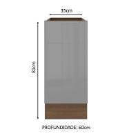 Balcão Madesa Lux 35 Cm 1 Porta Rustic/cinza - 5