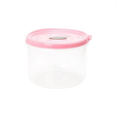 Pote Redondo Para Micro-ondas E Freezer Com Válvula 1l - Linha Wave Plasvale Rosa