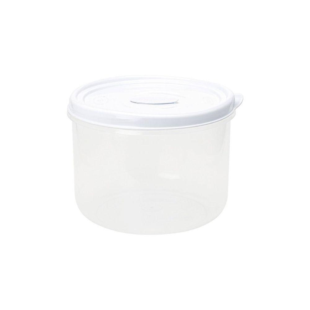 Pote Redondo Para Micro-ondas E Freezer Com Válvula 1l - Linha Wave Plasvale Branco - 1