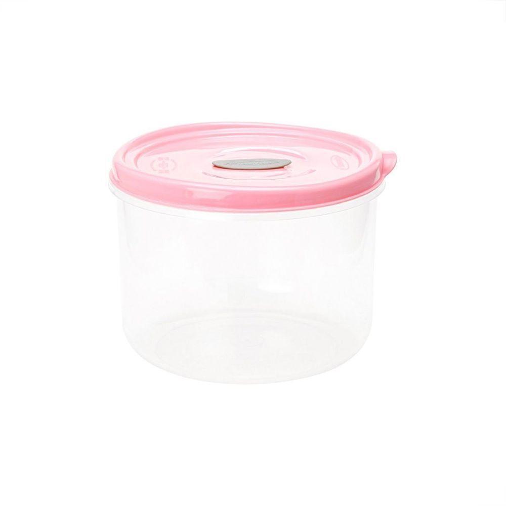 Pote Redondo Para Micro-ondas E Freezer Com Válvula 1l - Linha Wave Plasvale Cinza - 2
