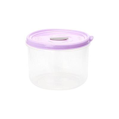 Pote Redondo Para Micro-ondas E Freezer Com Válvula 1l - Linha Wave Plasvale Lilás