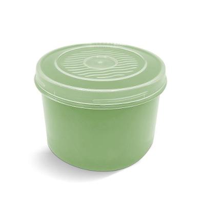 Pote Com Tampa Rosca Redondo 600 Ml Plasvale Verde