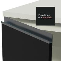 Balcão Madesa Glamy 40 Cm 3 Gavetas Branco Preto - 13
