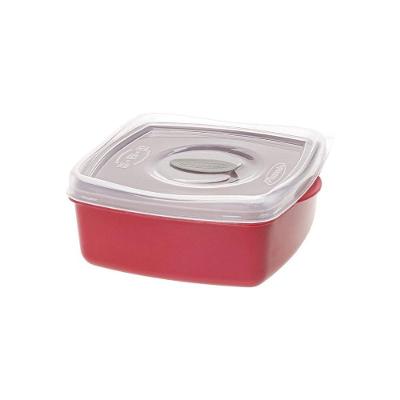 Pote Retangular 1,3l Vermelho