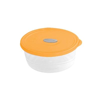 Pote Redondo Para Micro-ondas E Freezer Com Válvula 2l Apricot