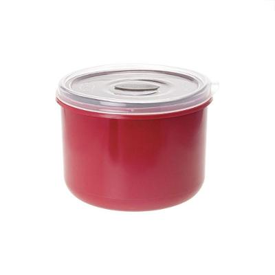 Pote Redondo 11cm De Altura Para Microo-ndas E Freezer Com Válvula 1,75l - Linha Wave Plasvale Vermelho