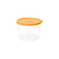 Pote Redondo 11cm De Altura Para Microo-ndas E Freezer Com Válvula 1,75l - Linha Wave Plasvale Apricot - 1