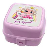 Marmita Lancheira Com 2 Compartimentos, Divisórias, Talher E Trava Plasvale Lilás - 2