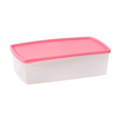 Pote Hermético Retangular 1,4l Plasvale Rosa
