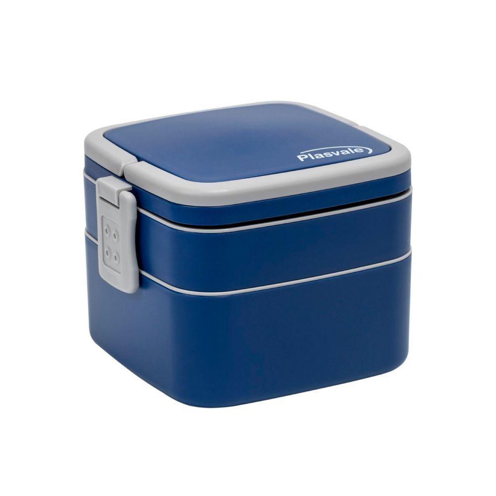 Marmita Com 2 Compartimentos 1,3l Azul - 3