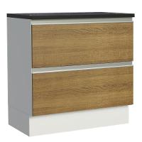 Balcão Madesa Acordes 100% Mdf 2 Gavetas Branco/rustic - 1