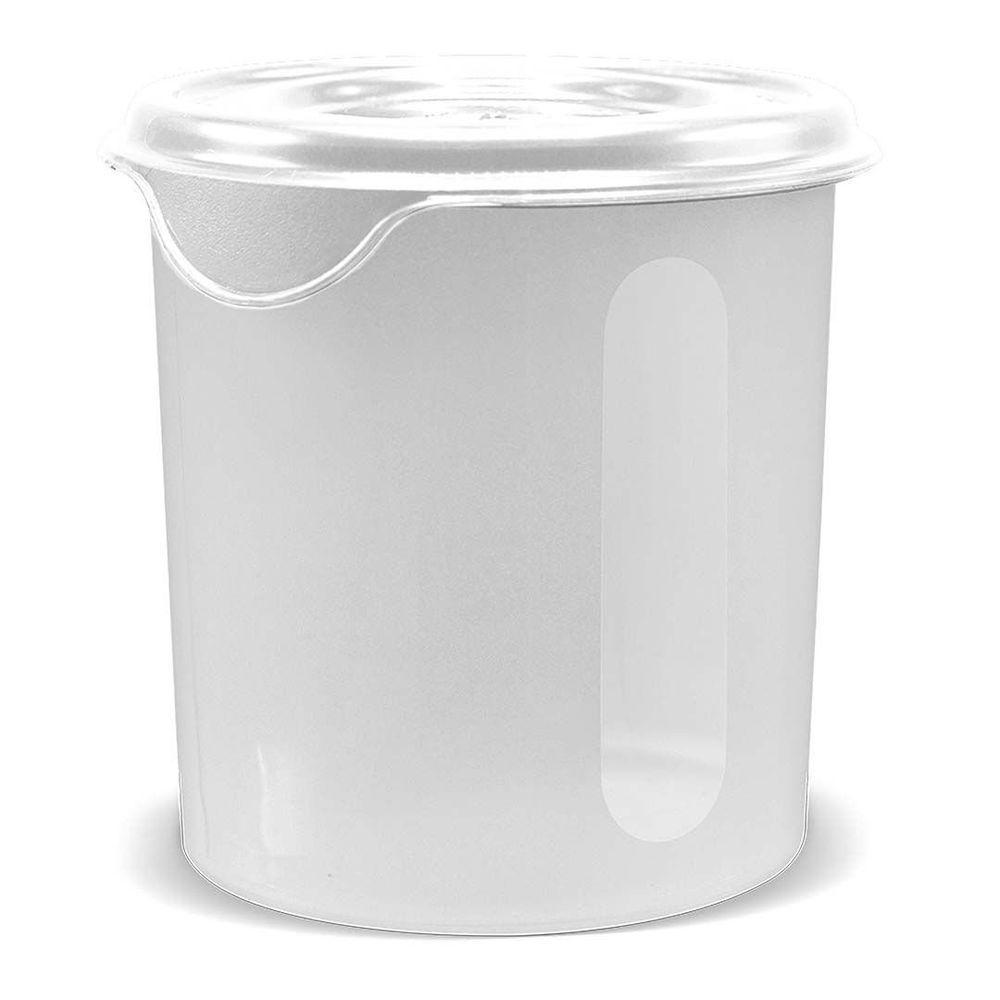 Pote Plástico Para Mantimentos 4,1l Plasvale Branco - 1