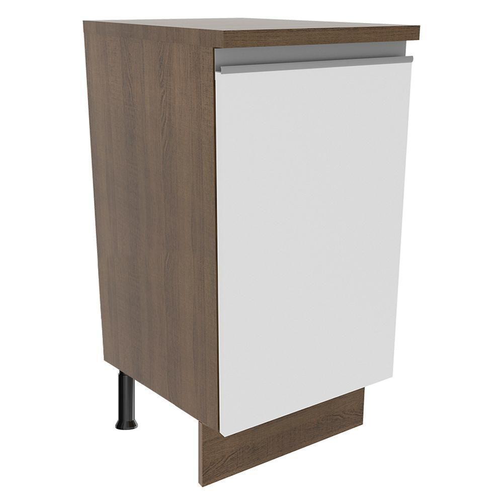Balcão Madesa Glamy 40 Cm 1 Porta - Rustic/branco - 1
