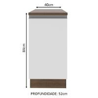 Balcão Madesa Glamy 40 Cm 1 Porta - Rustic/branco - 3