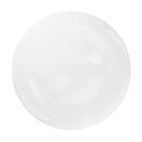 Prato De Sobremesa Redondo De Vidro Opalino 20cm Branco - 1