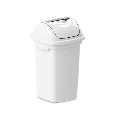 Lixeira Com Tampa Basculante 30 Litros - Plasvale Branco