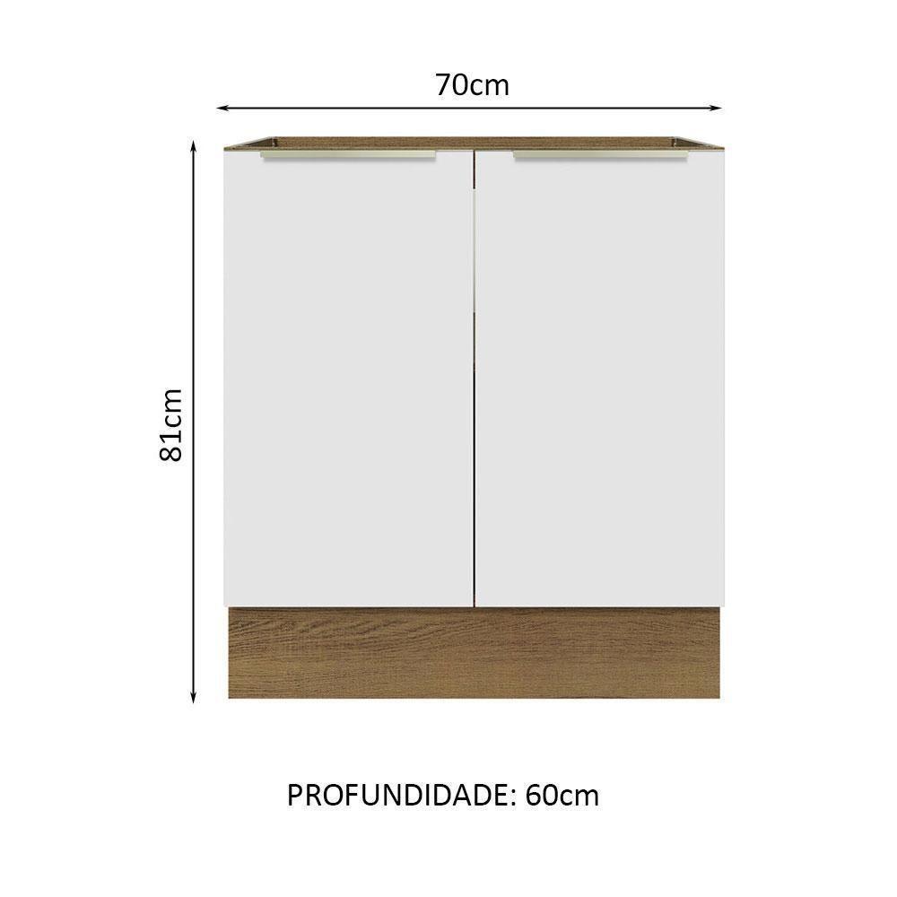Balcão Madesa 70 Cm 2 Portas - Veludo Sem Tampo Veludo - 10