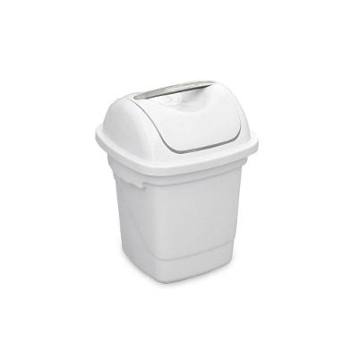 Lixeira Com Tampa Basculante 10 Litros - Plasvale Branco