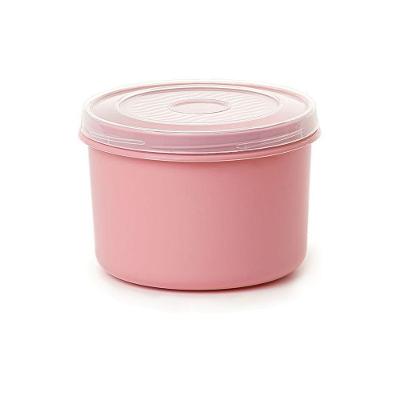 Pote Com Tampa Rosca Redondo 600 Ml Plasvale Rosa