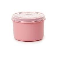 Pote Com Tampa Rosca Redondo 600 Ml Plasvale Rosa - 1